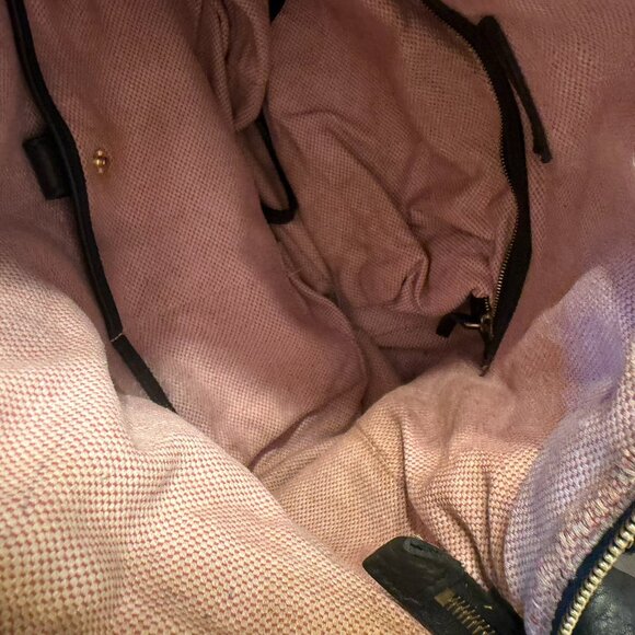 DOONEY & BOURKE  Zipper Pocket Sac Pebbled Black Purse Shoulder Bag - Picture 8 of 13